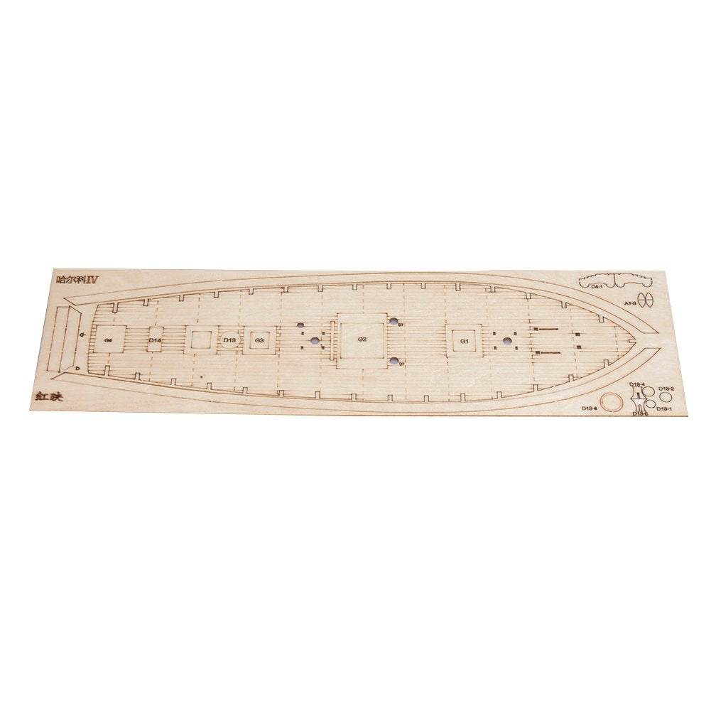Kit di barca a vela in legno Garvee 1:100, modello fai da te, robusto e sicuro, materiale in legno per decorazioni per la casa per bambini, L400 mm x H300 mm, colori naturali