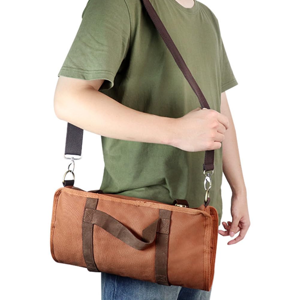 Borsa da trasporto per barman Garvee Bar, set creativo per shaker da cocktail, marrone, portatile, per feste da barman