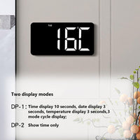 Garvee Orologio Digitale da Parete 10,5" LED con Telecomando, Display Multifunzionale, Timer, Plastica, Luminosità Regolabile, Bianco, per Cucina e Ufficio