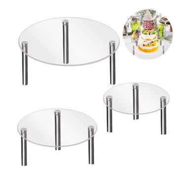 Alzata per Torte Garvee Trasparente 20,3 cm con Gambe Metalliche - Resistente al Calore e Riutilizzabile Torte e Antipasti 115x20x30 cm