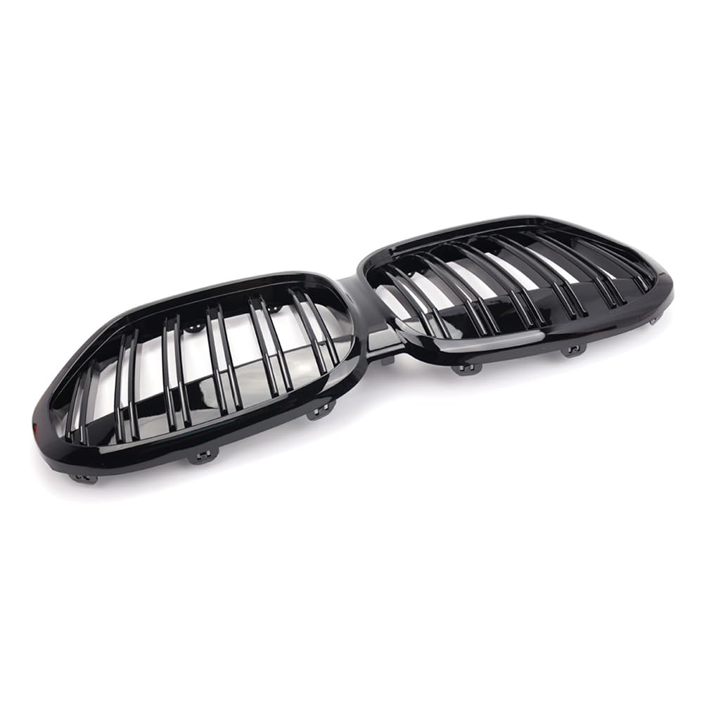Griglia anteriore Garvee Auto con doppi montanti per X1 F48 F49 2020-2022, plastica ABS, nera, paraurti anteriore, resistente alle intemperie, raffreddamento migliorato