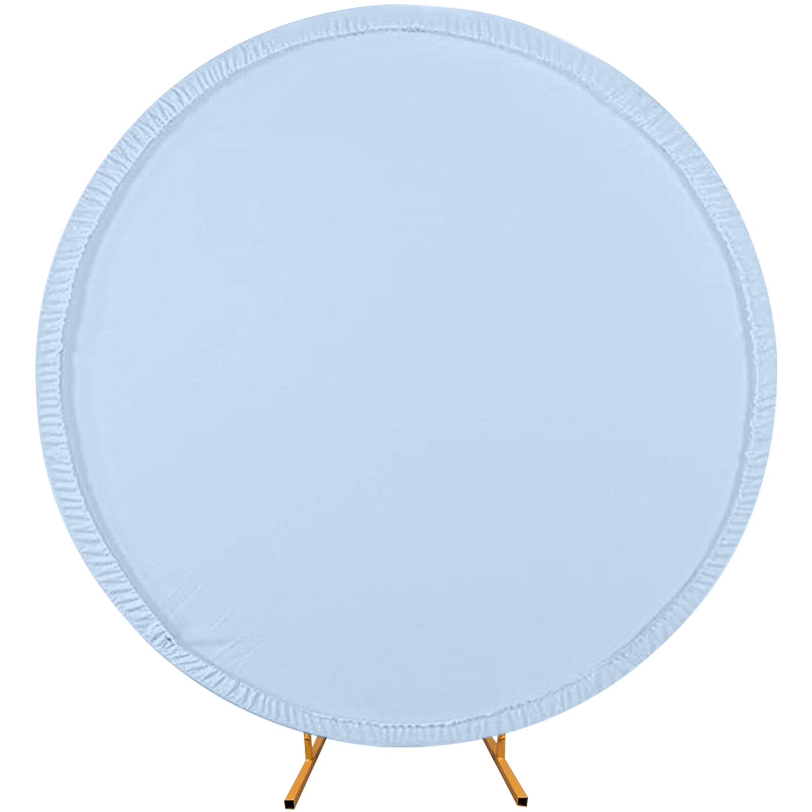 Garvee 6,5 piedi Copertura per fondale rotonda Copertura per arco nuziale per 2 m di diametro Antipiega Elasticizzato Spandex Sfondo fotografico Cerchio Arco di palloncini Baby Shower Matrimonio Bianco