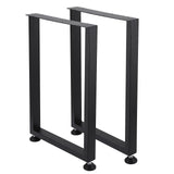 Gambe per tavolo in metallo Garvee da 28" regolabili, quadrate, resistenti, verniciate a polvere, per sala da pranzo e ufficio, nere - rosso