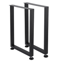 Gambe per tavolo in metallo Garvee da 28" regolabili, quadrate, resistenti, verniciate a polvere, per sala da pranzo e ufficio, nere