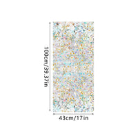 Garvee Pellicola Protettiva per Finestre Vetro Colorato 3D Blocca Sole Facile Installazione 43x100 cm Multicolore Casa e Ufficio