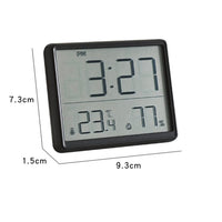 Sveglia digitale a LED Garvee con magnete, display della temperatura, timer da cucina, plastica, orologio da tavolo, nero per ufficio e camera da letto