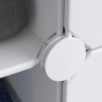Armadio Garvee composto da 8 cubi con ante e asta appendiabiti per camera da letto 75 x 47 x 111 cm in plastica bianca