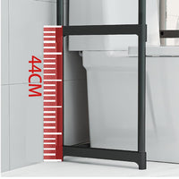 Mensola in metallo Garvee a 3 ripiani per WC, salvaspazio, robusta, in acciaio al carbonio, autoportante, nera, per bagno e balcone