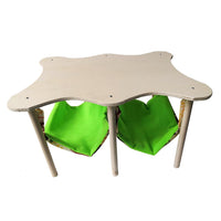 GARVEE Grande amaca per porcellini d'India con struttura in legno per conigli e furetti, 30x30x24 cm, materiale in tessuto morbido, design country