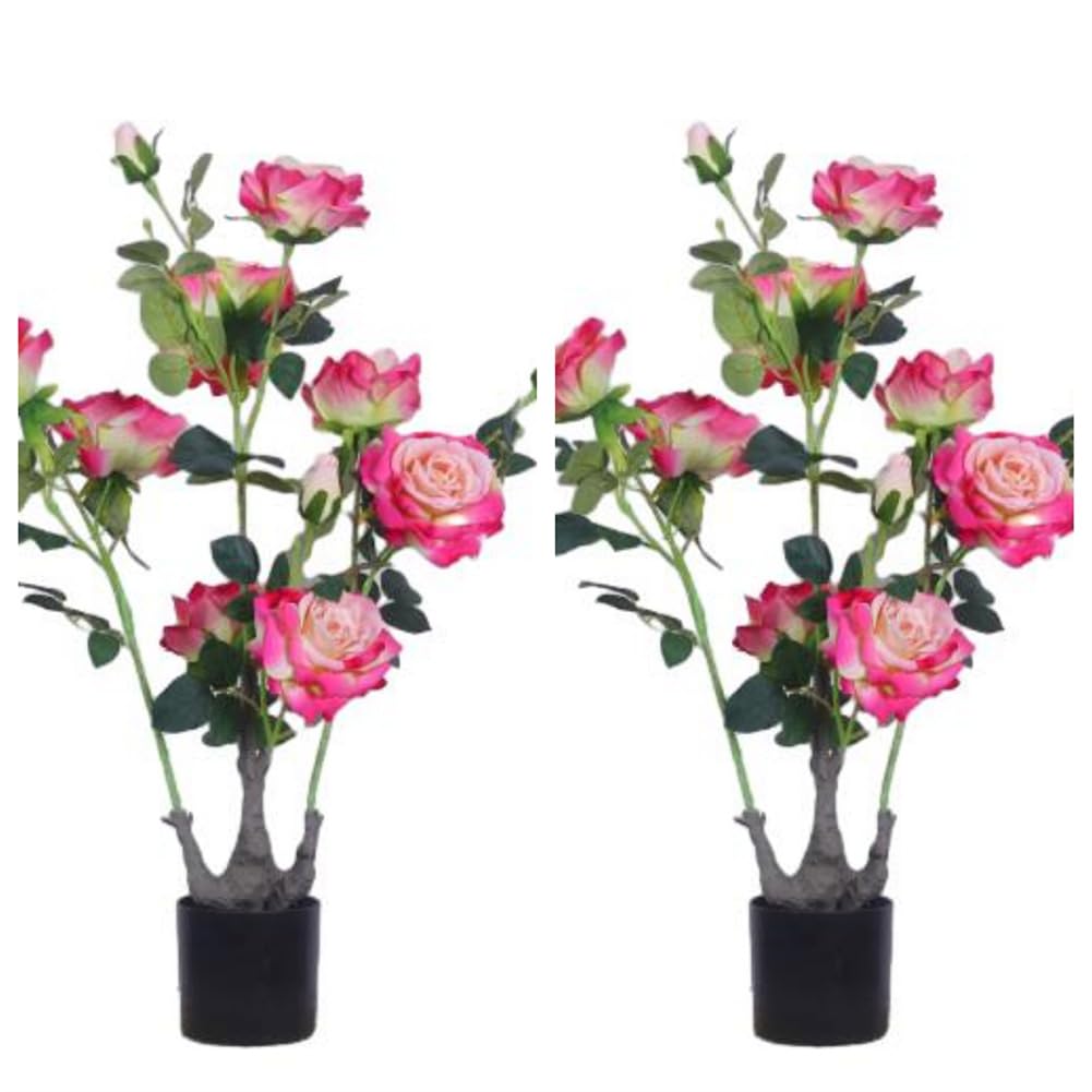 Albero di peonia artificiale Garvee da 28 pollici rosa per uso interno ed esterno, durevole e facile da pulire.
