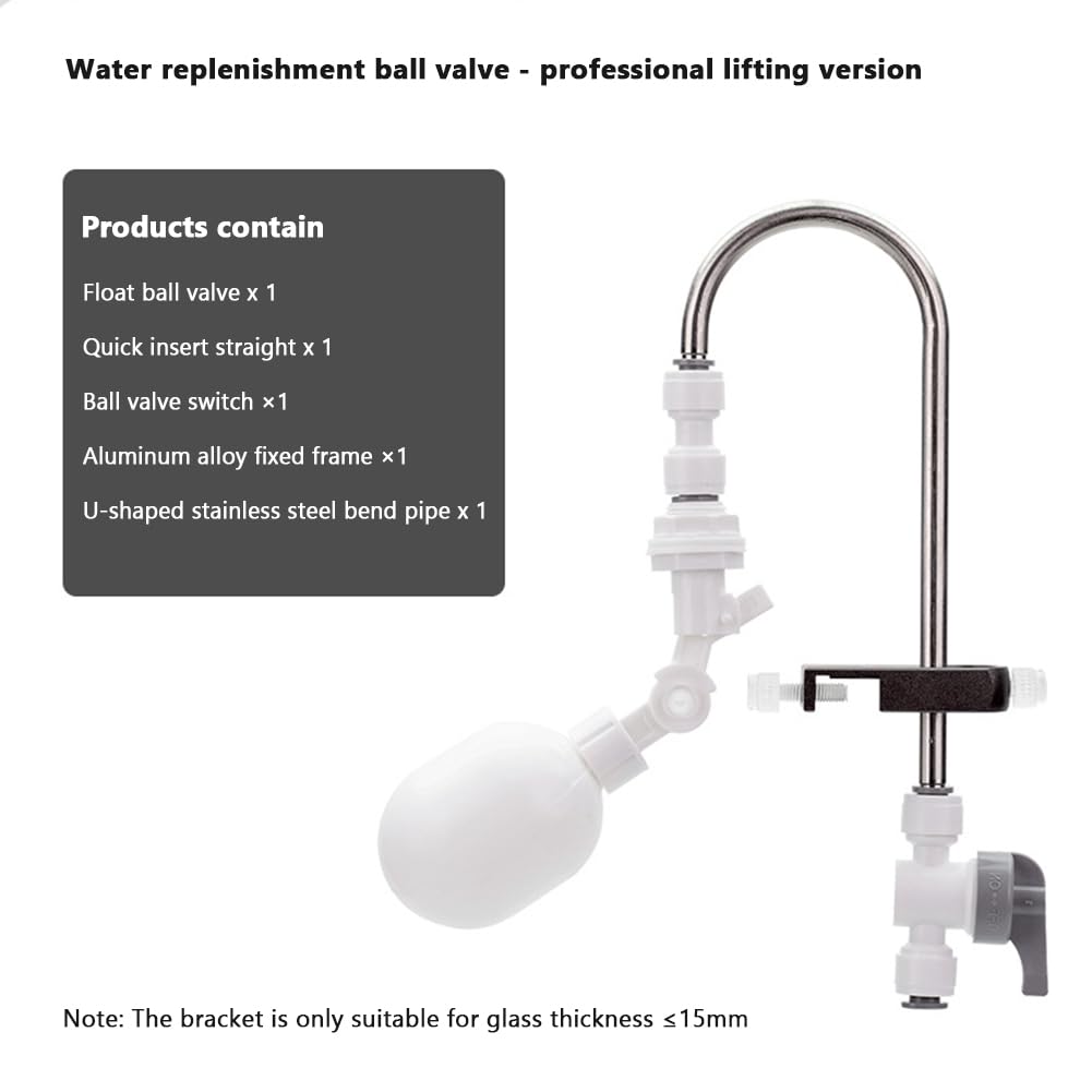 Riempitore automatico d'acqua Garvee con valvola galleggiante e regolatore di livello per acquari, vasche per pesci e serbatoi d'acqua
