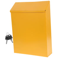 Cassetta postale in metallo Garvee con chiave, montaggio a parete, serratura di sicurezza, design retrò, rossa, per ufficio e giardino