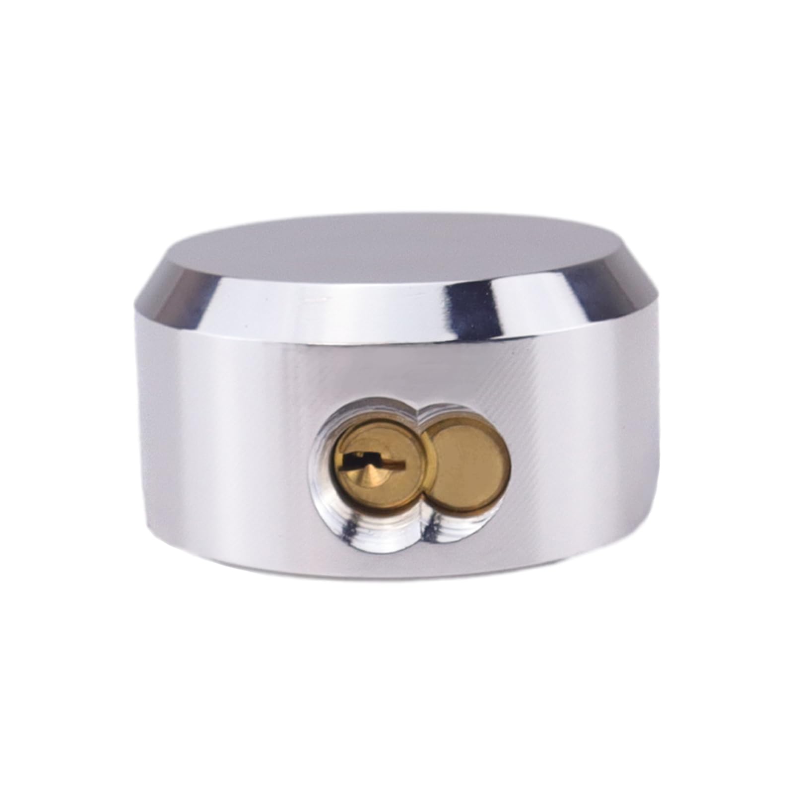 Lucchetti Garvee 6271 con grillo nascosto, lucchetto a disco da hockey per impieghi gravosi, M8 x 80 mm, acciaio cromato per magazzini e container