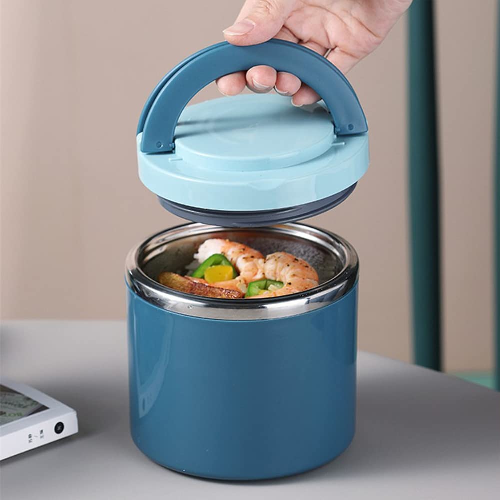 Garvee Thermo De Comida 630 Ml Bento Box in acciaio inox con manico per lavoro e viaggio Blu Taglia unica