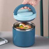 Garvee Thermo De Comida 630 Ml Bento Box in acciaio inox con manico per lavoro e viaggio Blu Taglia unica - blu