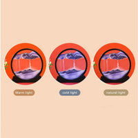 GARVEE Mobile Clessidra 3D Natura Paesaggio Arte 7 pollici Supporto in vetro viola per soggiorno e ufficio Decorazione