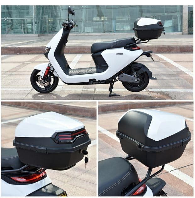 Custodia per moto Garvee, supporto universale con serratura, robusta custodia in metallo resistente alle intemperie per motociclette elettriche in città