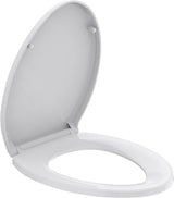 Garvee Copriwater Universale in PP con Chiusura Morbida per Bagni Familiari Bianco Regolazione Europea Antiscivolo Installazione Facile