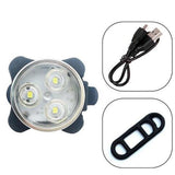 Garvee Luce LED Sicurezza per Cani USB Ricaricabile con 4 Modalità, Corpo in Alluminio e Plastica, Clip Universale per Passeggiata Notturna, 45mm, Bianco
