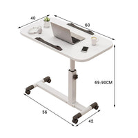 Tavolino da letto Garvee con ruote, altezza regolabile, pieghevole, ergonomico, robusto, per ufficio e casa