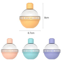 Stampo per palline di ghiaccio in silicone Garvee da 6,3 cm, rotondo, flessibile, senza BPA, per whisky e cocktail, trasparente