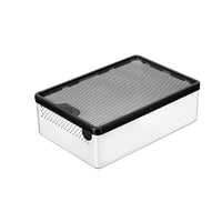 GARVEE Rettile Terrario Insetti Tarantola Recinto Vasca con Fori Traspiranti per Allevamento Rane, Criceti, Serpenti, Tartarughe, Lucertole, Anti-Pulci, Taglia Media, Trasparente