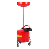 Garvee Serbatoio di Scarico Olio Portatile 8 Galloni con Altezza Regolabile 71-157 cm, Ruote a 360°, Acciaio Verniciato per Officine e Garage, Nero