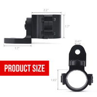 Supporto per bandiera Garvee UTV regolabile a 360° per stabilizzatori UTV da 1,75-2 pollici, montaggio a pavimento in alluminio nero