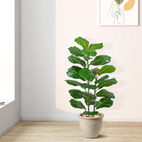 Garvee 39 pollici artificiale Ficus Lyrata albero di plastica per ufficio e soggiorno verde realistico facile da curare