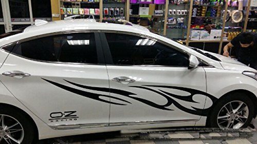 Adesivo per auto Garvee Large Floors 3D Flame Totem, vinile autoadesivo per auto, giallo