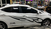 Adesivo per auto Garvee Large Floors 3D Flame Totem, vinile autoadesivo per auto, giallo
