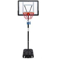 Canestro Basket Esterno Garvee Regolabile 5,2-7 Piedi - Tabellone HDPE 33" Infrangibile, Ruote, Acciaio Resistente Intemperie Giardino Cortile