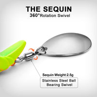 Garvee Set da 5 pezzi di testine da pesca girevoli da 3/8 oz per acqua salata e acqua dolce, ami Robalo e salmone, robusti e versatili, ideali per la pesca alla trota