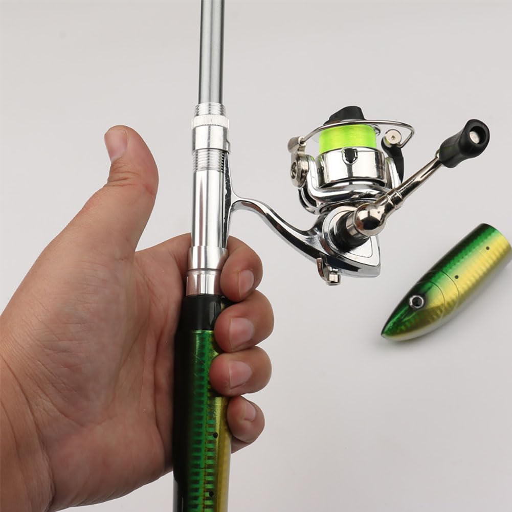 Garvee Set Canne Da Pesca Telescopiche E Mulinello Spinning Compatto Leggero Per Acqua Dolce E Salata Viaggi Outdoor