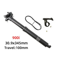 Reggisella telescopico Garvee da 30,9 mm regolabile per mountain bike MTB Trail escursione 100 mm nero