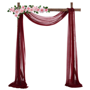 Tenda ad arco per matrimonio Garvee Vinrot in chiffon elastico 70x550cm, resistente alle pieghe, versatile decorazione per foto di matrimonio