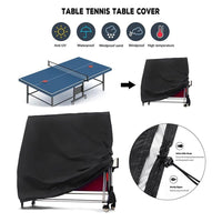 Garvee Copertura per Tavolo da Ping Pong 155x75x144 cm Impermeabile Protezione UV Argento Per Tavolo da Ping Pong da Interno ed Esterno