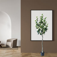 Garvee Set di 2 alberi di camelia artificiali da 150 cm, foglie e fiori realistici, facile da pulire, soggiorno e ufficio, avorio