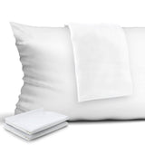 Set di federe Garvee da 4 pezzi in 100% cotone egiziano, chiusura con cerniera, ipoallergenico, matrimoniale, traspirante, resistente, per camera da letto