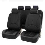 Garvee Coperture Sedili Auto Full Set Pelle Sintetica Compatibili Airbag Comfort Traspiranti Facili Da Installare Adatte A Tutti I Veicoli - nero
