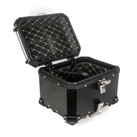 Garvee Valigia Moto 45L Alluminio Impermeabile Nero Opaco Touring - Serratura Sicura, Rivestimento Rimovibile, Installazione Rapida