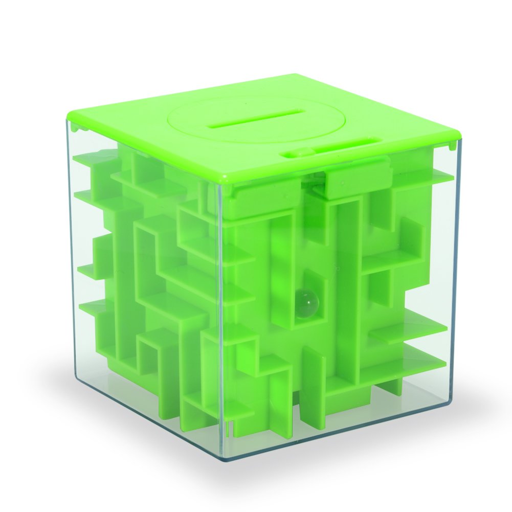 Garvee Money Maze Puzzle Box - Salvadanaio regalo con gioco del labirinto per bambini e adulti - Plastica - Sfidante e divertente