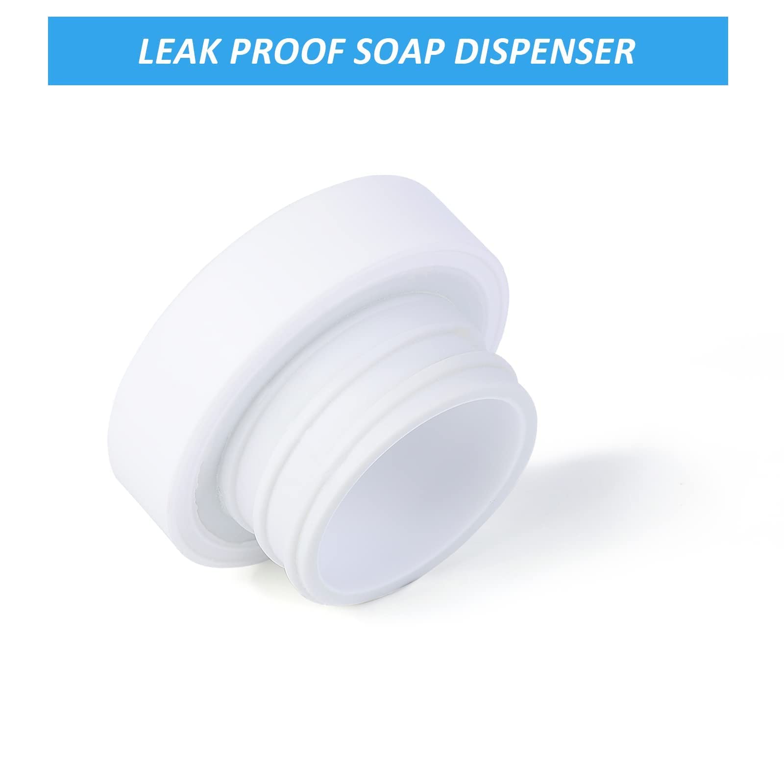 Garvee Set 2 Dispenser Ricaricabili per Sapone Liquido, Dosaggio Preciso, Plastica Robusta, Multiuso per Cucina e Bagno, Trasparente