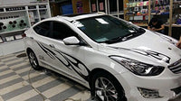 Adesivo per auto Garvee Large Floors 3D Flame Totem, vinile autoadesivo per auto, giallo