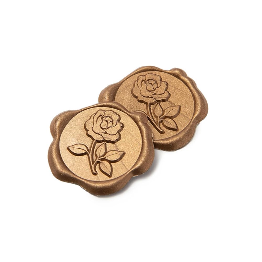 Garvee 100 Pezzi Adesivi Sigilli in Cera Autoadesivi Oro Rosa Incisa per Inviti Matrimonio Regali Feste 3cm Oro Rosa