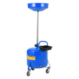 Garvee Serbatoio di Scarico Olio 30 L con Ruote a 360°, Altezza Regolabile 71-157 cm, Acciaio Verniciato, Portatile per Officine e Garage