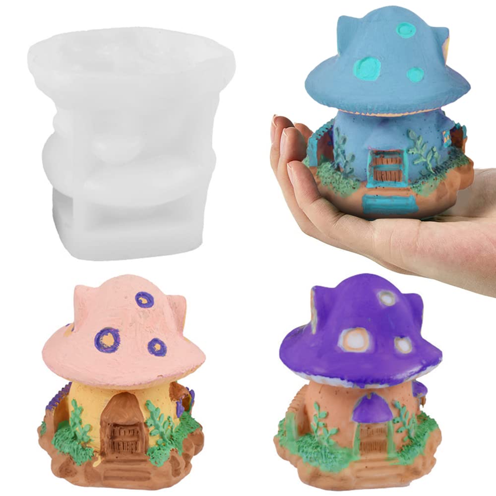 Stampo in silicone epossidico a forma di fungo 3D Garvee - Stampo fai da te per candele e saponi, materiale flessibile e durevole, dettagliato, versatile, decorazione a forma di fungo, progetti artigianali