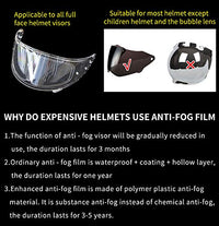 Garvee Pellicola Antinebbia per Casco Moto, 26.5x9.8cm, Antiappannamento, Antigraffio, Protezione UV, Universale