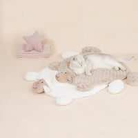 Garvee Pet Sleeping Mat a forma di pecora, ultra morbido, antiscivolo, per cani e gatti, color tè al latte, confortevole, caldo, versatile, per la casa e i viaggi