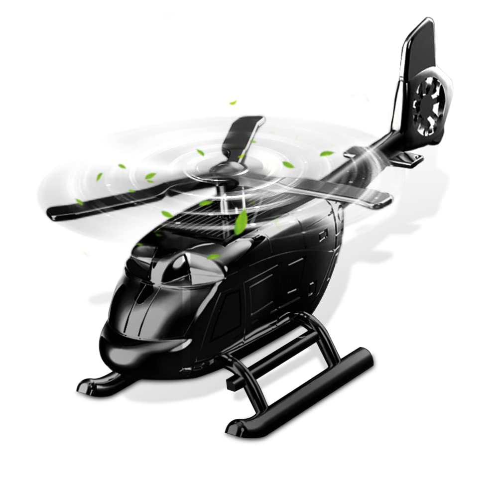 Deodorante per auto Garvee, aeroplano, alimentato ad energia solare, rotante, in plastica, creativo, decorazione, ufficio, casa, regalo